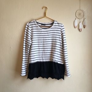 RBX Black and White Stripped Sweater